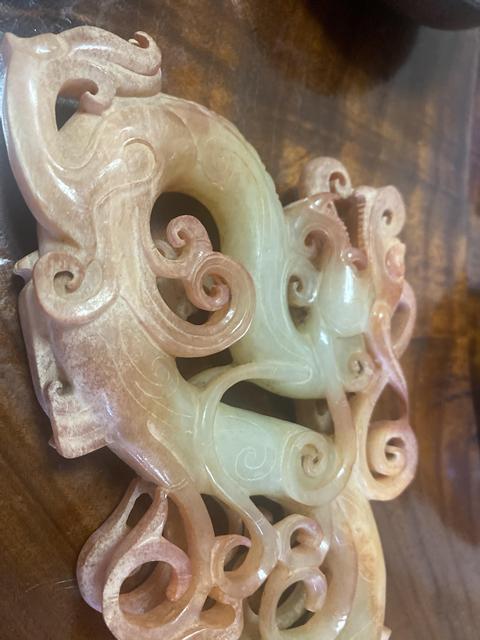 古玩玉器做舊仿古“龍形擺件”真品鑒賞圖