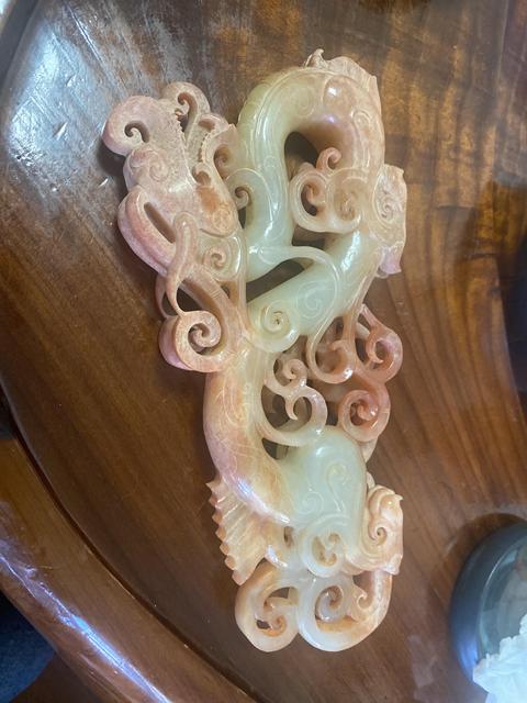 古玩玉器做舊仿古“龍形擺件”真品鑒賞圖