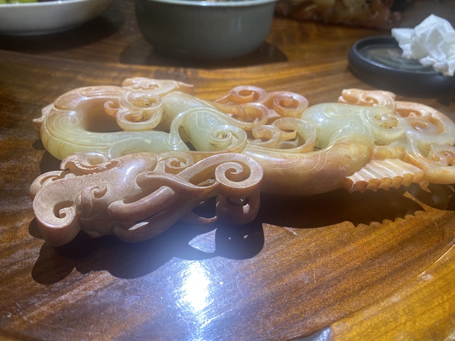 古玩玉器做舊仿古“龍形擺件”真品鑒賞圖