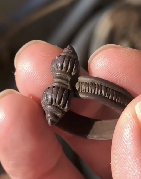 古玩銅器金剛杵戒真品鑒賞圖