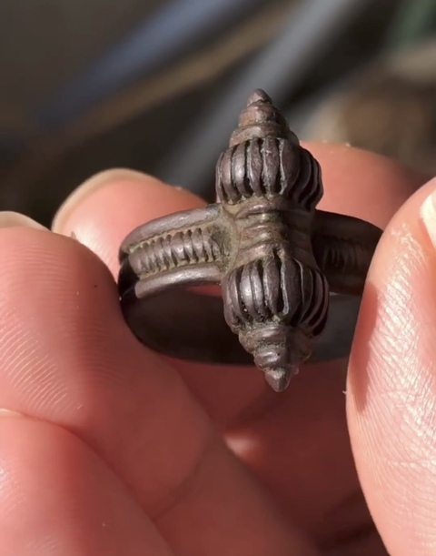 古玩銅器金剛杵戒真品鑒賞圖