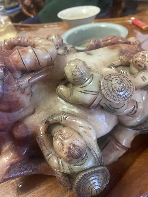 古玩玉器做舊仿古“童子牧?！睌[件真品鑒賞圖