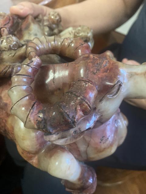 古玩玉器做舊仿古“童子牧牛”擺件真品鑒賞圖