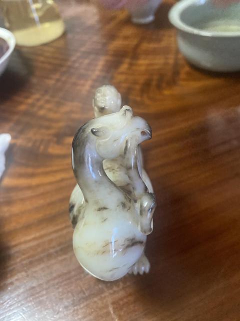 古玩玉器和田玉雕“仙人騎鳳”擺件真品鑒賞圖