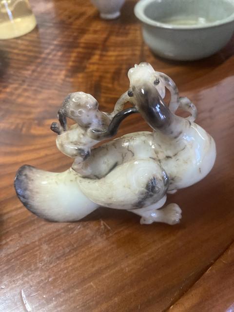 古玩玉器和田玉雕“仙人騎鳳”擺件真品鑒賞圖