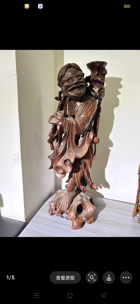 古玩雜項木雕人物造像真品鑒賞圖