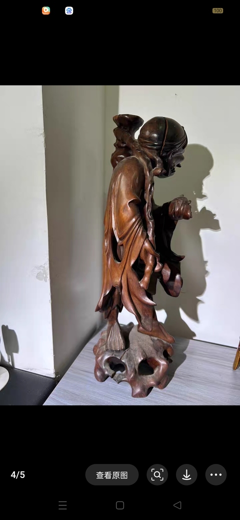 古玩雜項木雕人物造像真品鑒賞圖