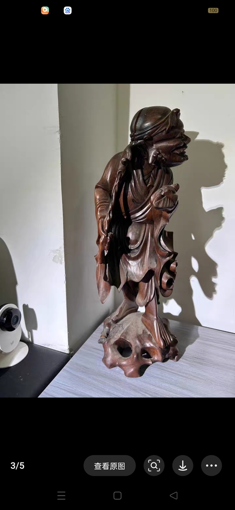 古玩雜項木雕人物造像真品鑒賞圖