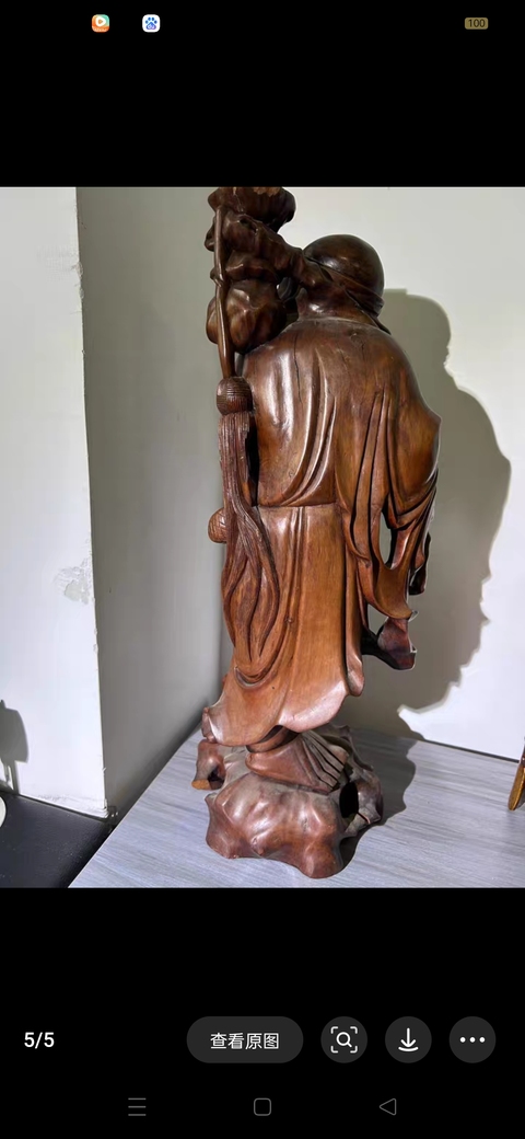 古玩雜項木雕人物造像真品鑒賞圖
