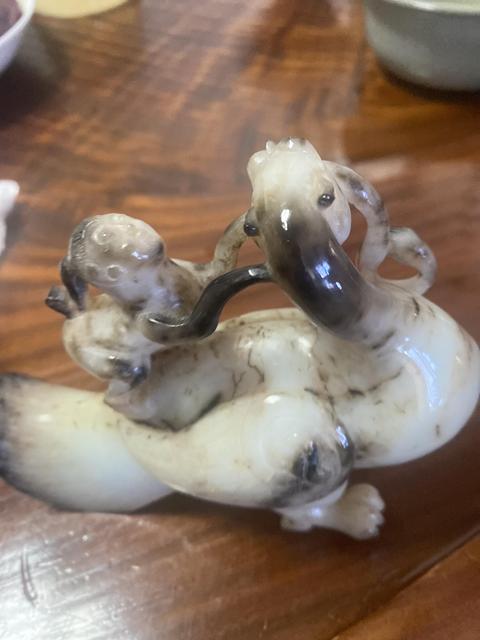 古玩玉器和田玉雕“仙人騎鳳”擺件真品鑒賞圖