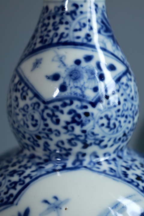 古玩陶瓷青花花鳥紋葫蘆瓶真品鑒賞圖