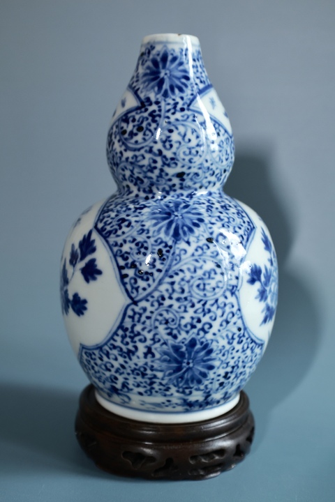 古玩陶瓷青花花鳥紋葫蘆瓶真品鑒賞圖