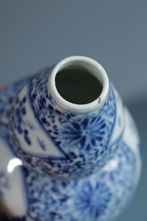 古玩陶瓷青花花鳥紋葫蘆瓶真品鑒賞圖