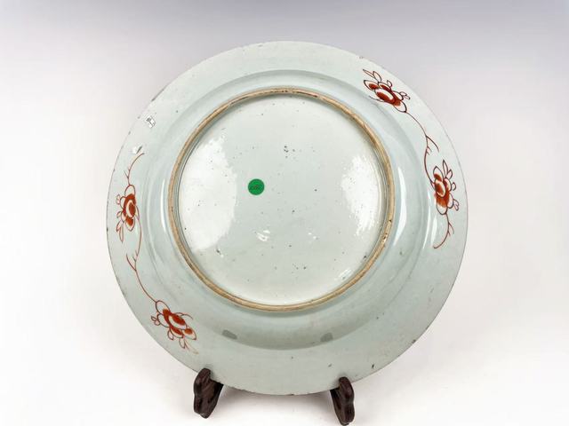 古玩陶瓷清雍正·粉彩花卉錦地紋折沿大盤拍賣，當前價格0元