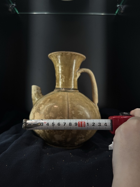 古玩陶瓷青釉瓜棱執壺真品鑒賞圖