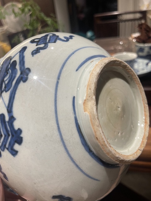 古玩陶瓷博古圖青花香爐真品鑒賞圖