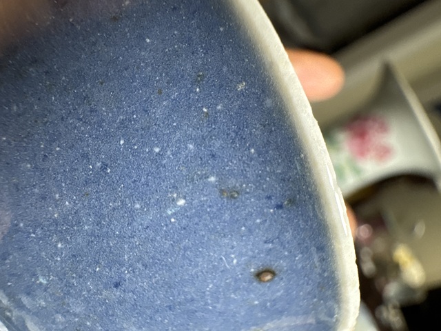 古玩陶瓷霽藍釉茶碗真品鑒賞圖