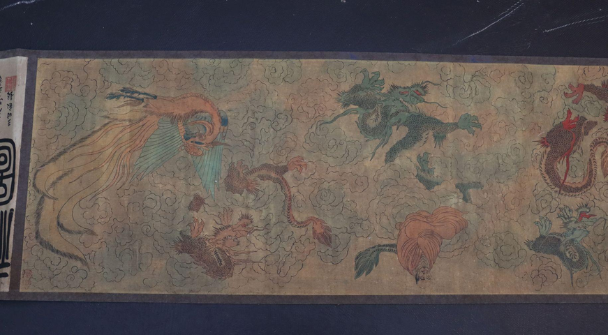 古玩字畫龍鳳呈祥圖真品鑒賞圖