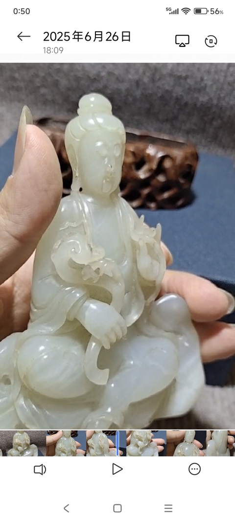 古玩玉器觀音真品鑒賞圖
