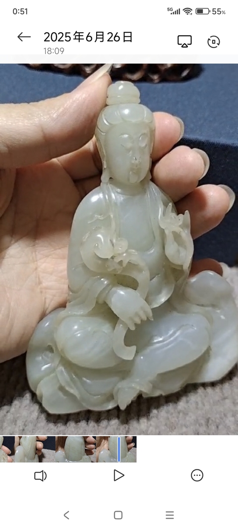 古玩玉器觀音真品鑒賞圖