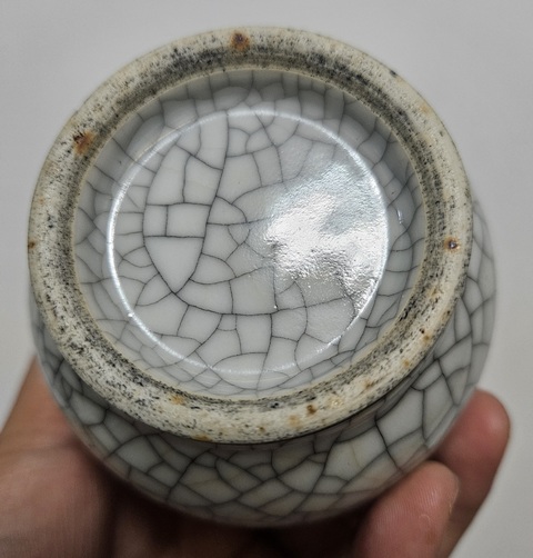 古玩陶瓷哥釉棒槌瓶真品鑒賞圖