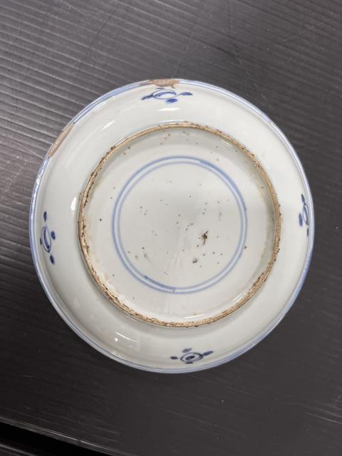 古玩陶瓷晚明青花盤真品鑒賞圖