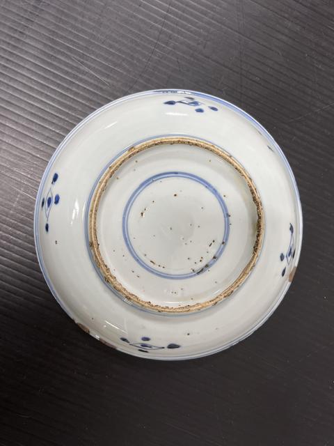 古玩陶瓷晚明青花盤真品鑒賞圖