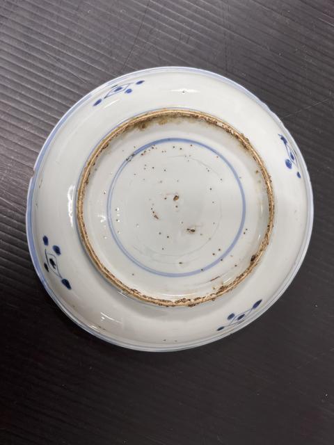 古玩陶瓷晚明青花盤真品鑒賞圖