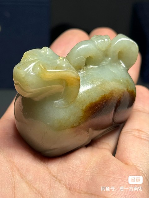 古玩玉器天然和田玉雕件真品鑒賞圖