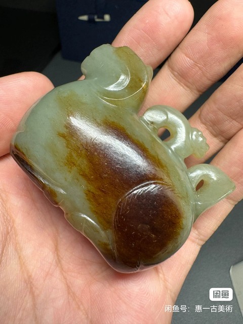 古玩玉器天然和田玉雕件真品鑒賞圖