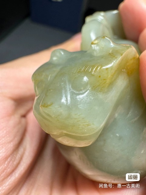 古玩玉器天然和田玉雕件真品鑒賞圖