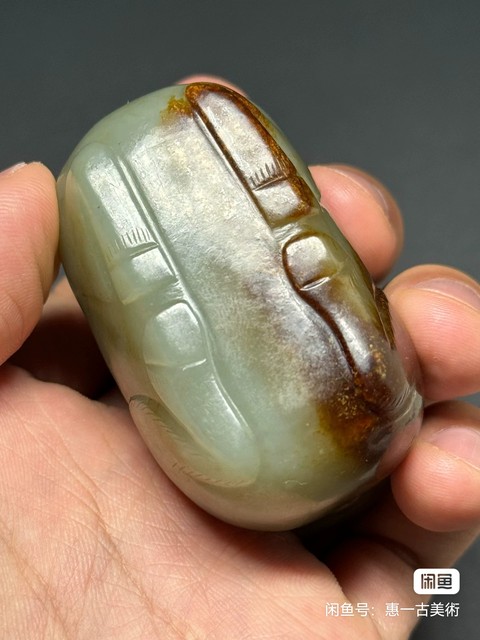 古玩玉器天然和田玉雕件真品鑒賞圖