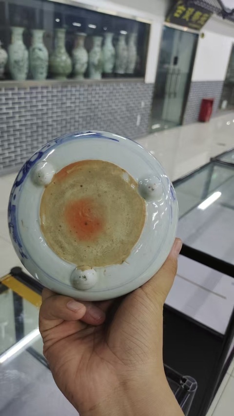 古玩陶瓷德化窯青花香爐真品鑒賞圖