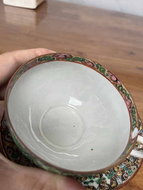 古玩陶瓷廣彩盤真品鑒賞圖
