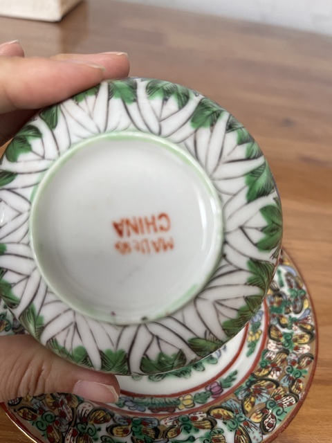 古玩陶瓷廣彩盤真品鑒賞圖