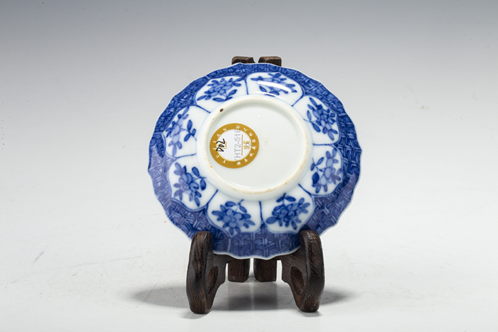 古玩陶瓷清康熙·青花花卉紋花口碟一對拍賣,當(dāng)前價(jià)格544元