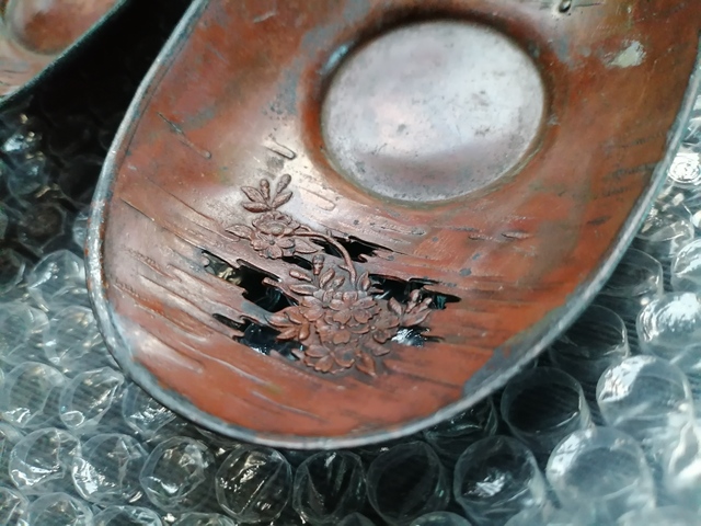 古玩銅器托盞真品鑒賞圖