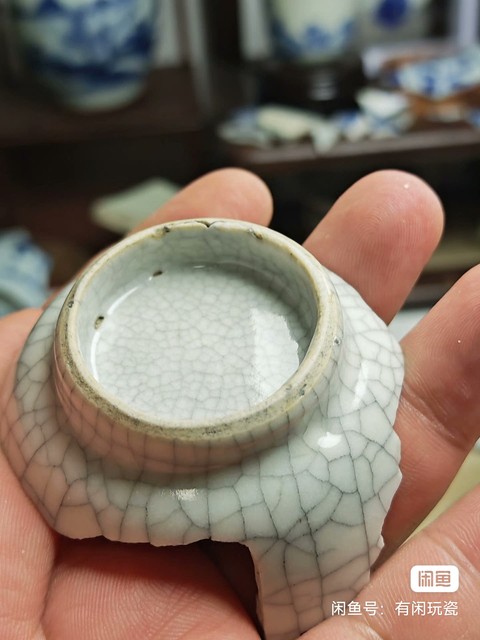 古玩陶瓷哥釉標本真品鑒賞圖