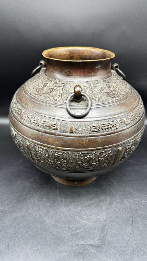 古玩銅器銅尊真品鑒賞圖