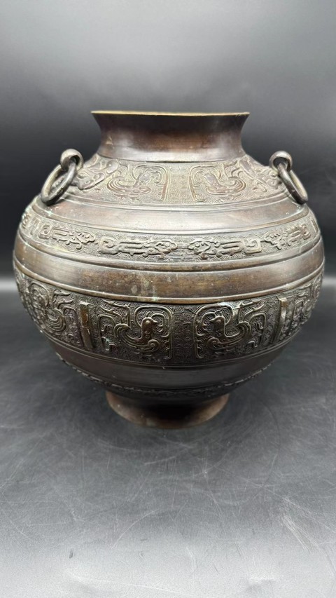 古玩銅器銅尊真品鑒賞圖