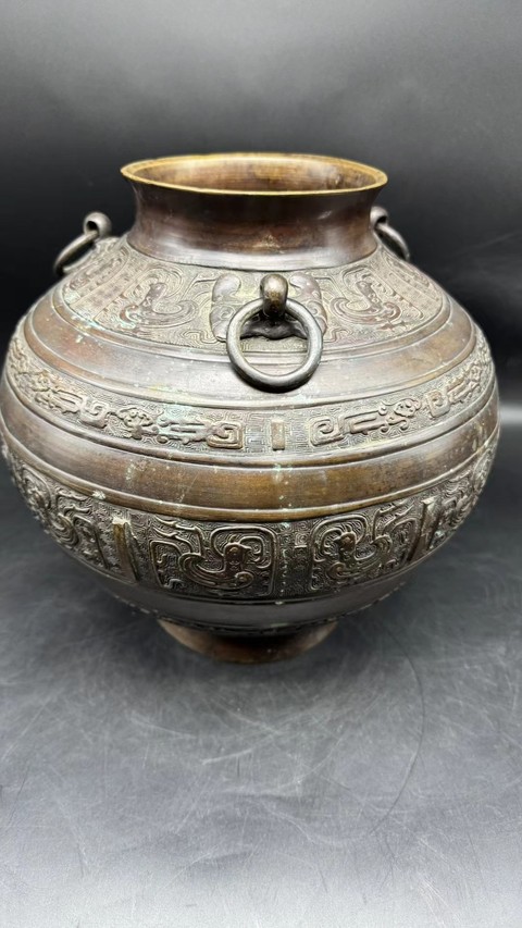 古玩銅器銅尊真品鑒賞圖