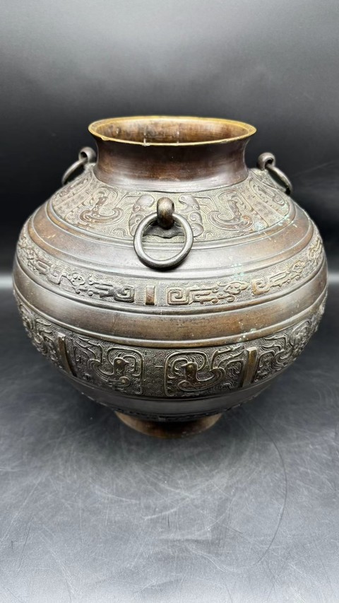 古玩銅器銅尊真品鑒賞圖