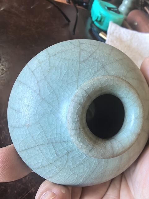 古玩陶瓷龍泉青瓷水盂真品鑒賞圖