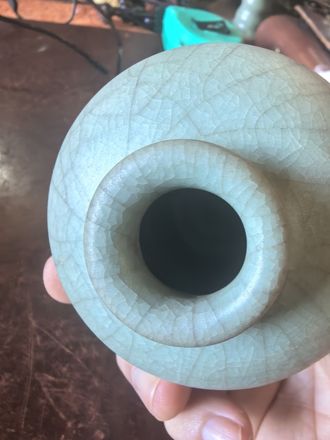 古玩陶瓷龍泉青瓷水盂真品鑒賞圖