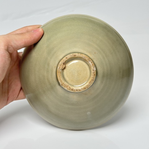 古玩陶瓷耀州窯青釉茶盞真品鑒賞圖