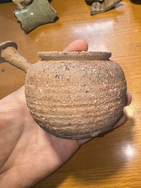 古玩陶瓷側(cè)把壺真品鑒賞圖