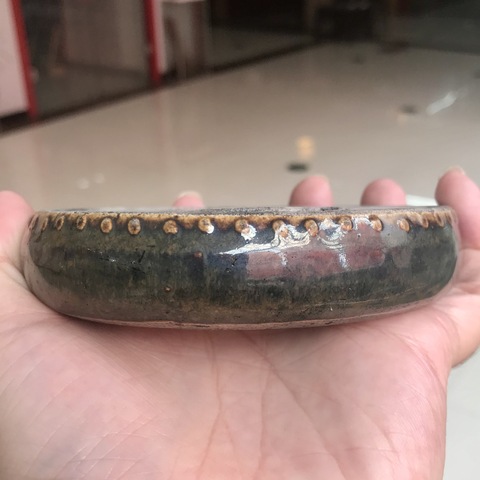 古玩陶瓷黑釉瓷硯拍賣，當前價格360元