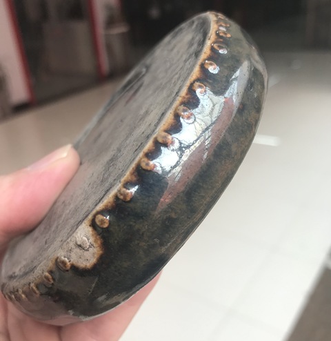 古玩陶瓷黑釉瓷硯拍賣，當前價格360元