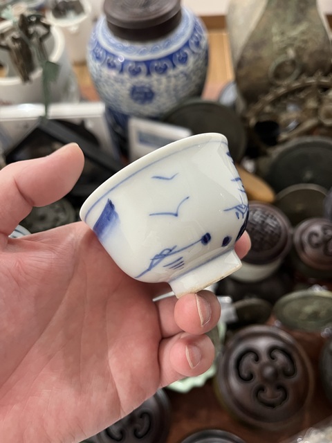 古玩陶瓷青花杯真品鑒賞圖