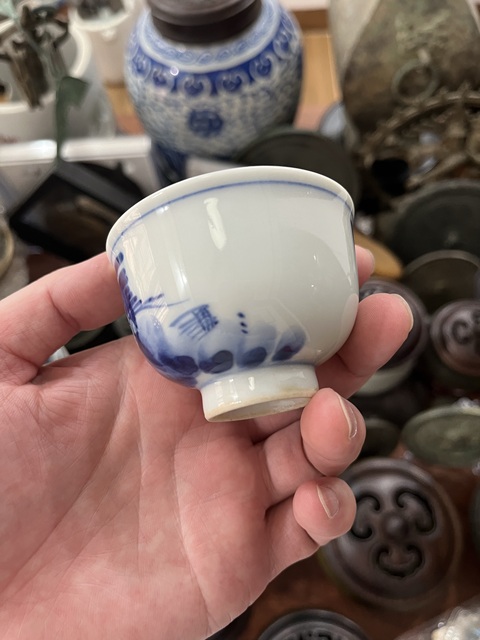 古玩陶瓷青花杯真品鑒賞圖